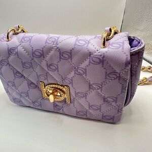 Bebe Lavender Quilted Shoulder Bag